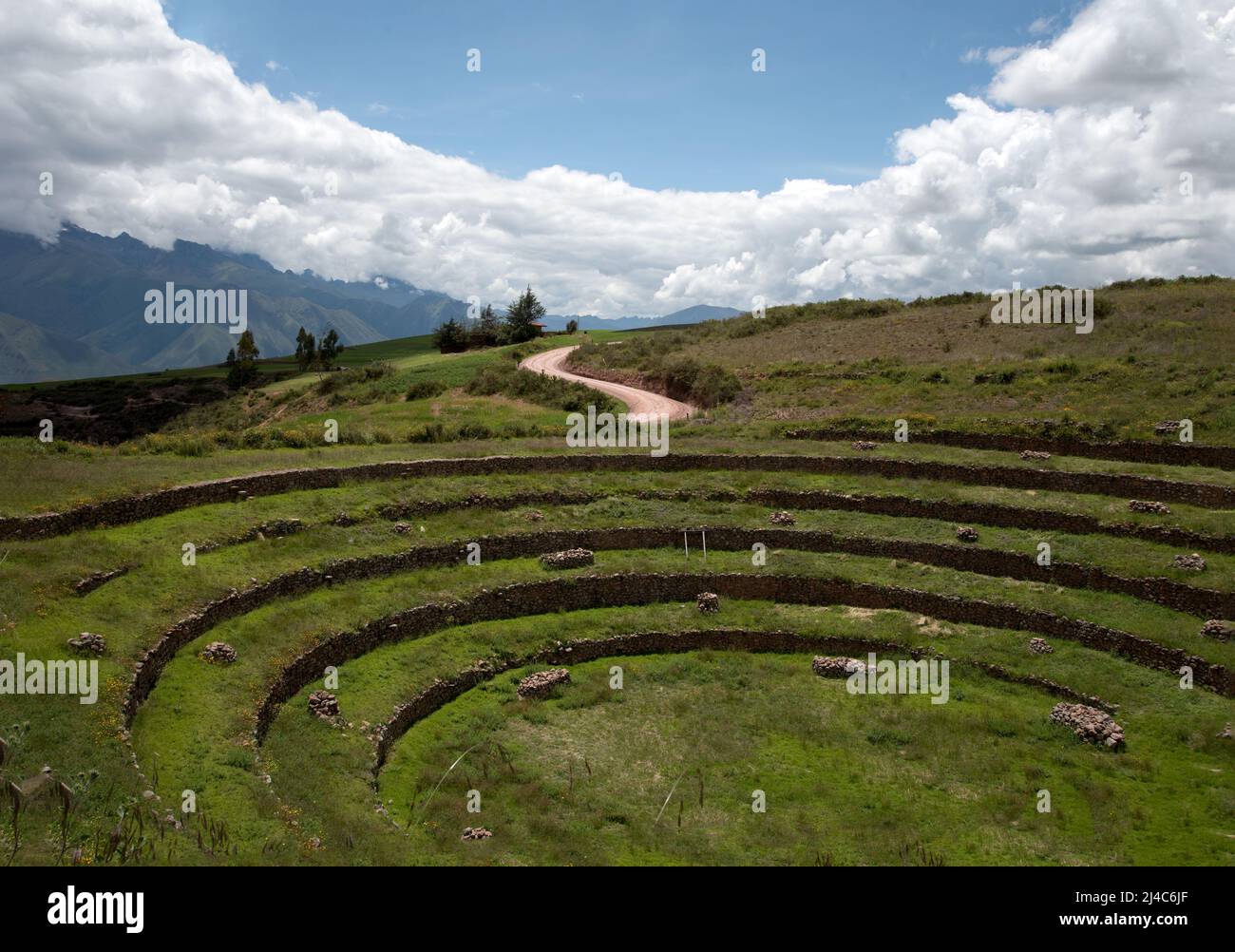 Inca agricultural research station, Moray, Peru, South America Stock Photo