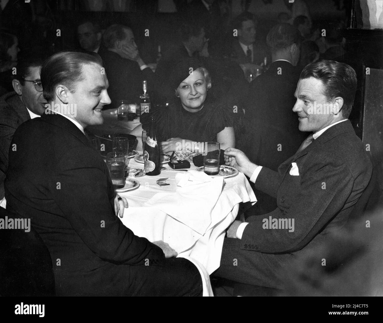 Brothers WILLIAM CAGNEY and JAMES CAGNEY with Mrs JAMES CAGNEY / BILLIE