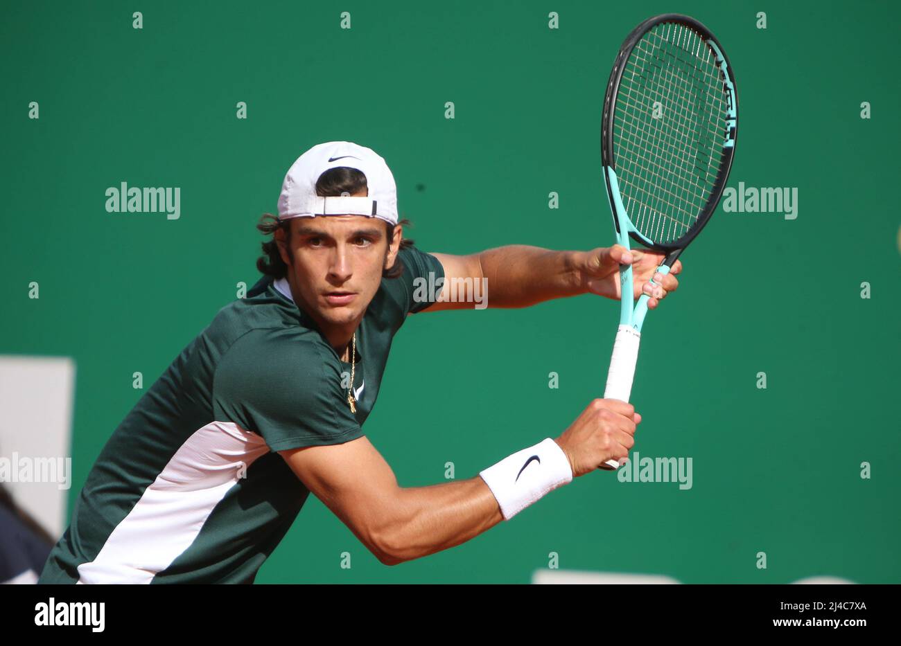 Lorenzo Musetti of Italy during the Rolex Monte-Carlo Masters 2022, ATP  Masters 1000 tennis tournament on April 13, 2022 at Monte-Carlo Country  Club in Roquebrune-Cap-Martin, France - Photo Laurent Lairys / DPPI