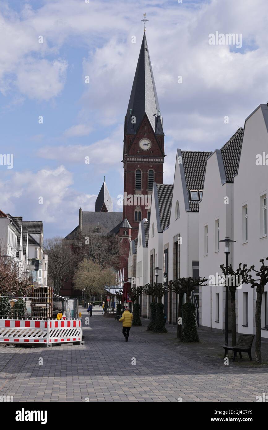 Blick in die Altstadt von Neheim, einem Stadtteil der Stadt Arnsberg im Sauerland Stock Photo