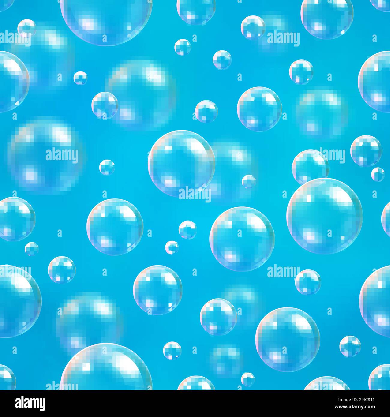 Bubbles seamless pattern blue blur vector background Stock Vector Image ...