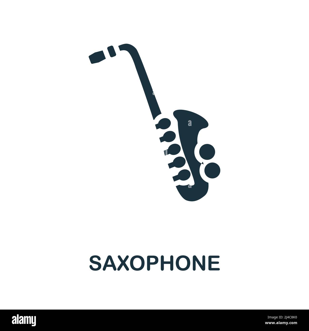 Saxophone icon. Simple element from musical instruments collection