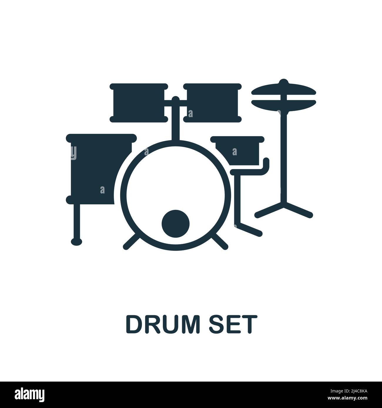 Drum Set icon. Simple element from musical instruments collection. Creative Drum Set icon for web design, templates, infographics and more Stock Vector