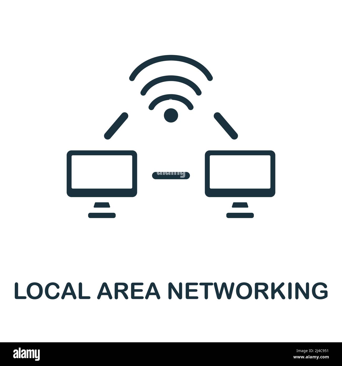 Local Area Networking flat icon. Colored element sign from networking collection. Flat Local Area Networking icon sign for web design, infographics Stock Vector
