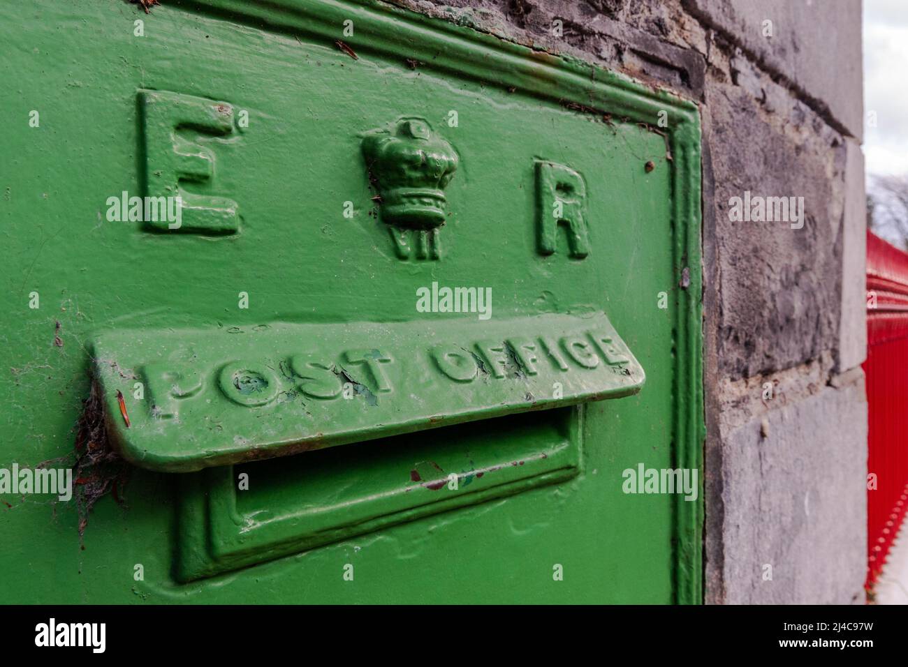 Irish post box in Killarney, County Kerry, Ireland. Stock Photo