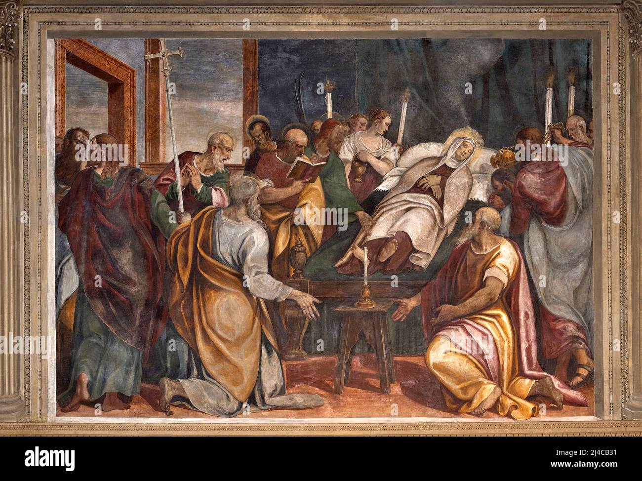 Dormizione della Vergine affresco Dario e Chiara Varotari 1579