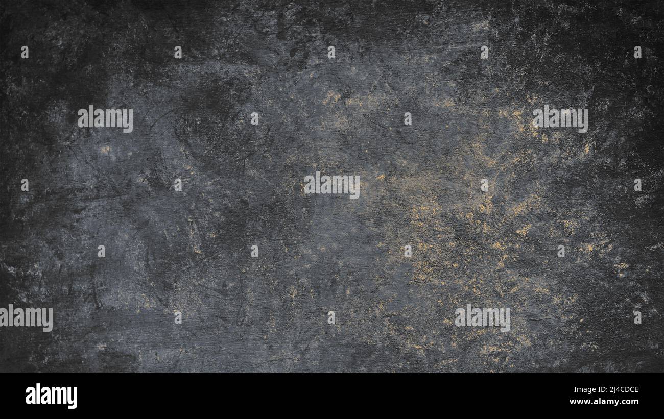 Dark concrete wall texture, panoramic view, background surface Stock Photo