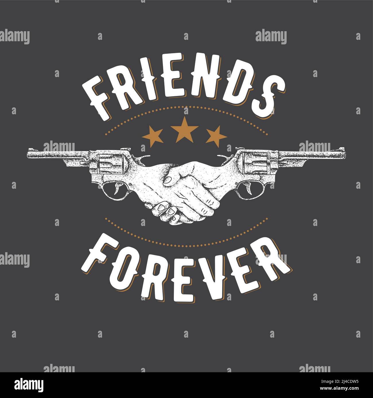 Creative Effective Poster with two revolvers and slogan friends ...