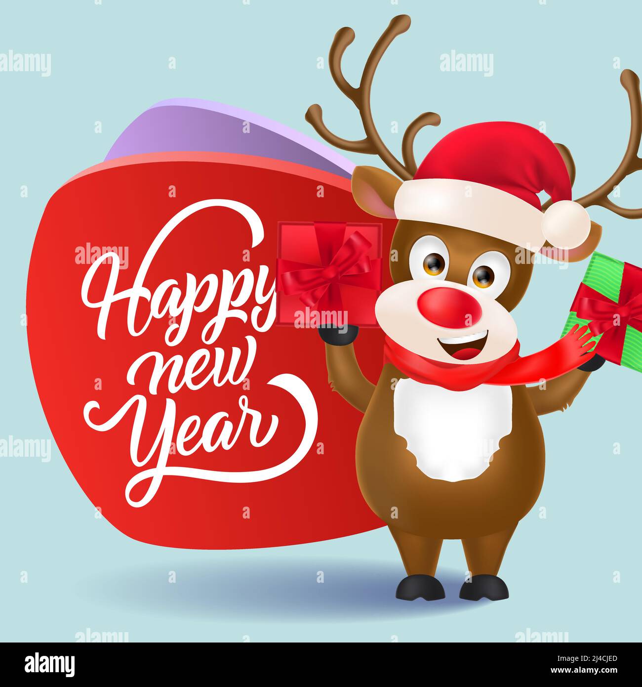 For santa and rudolph Stock Vector Images - Page 3 - Alamy