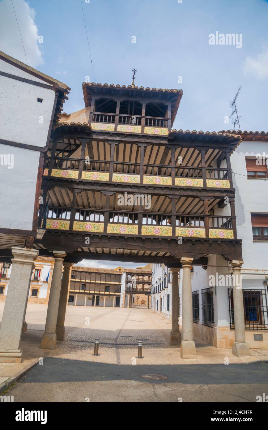 Plaza Mayor, Tembleque, Toledo province, Castilla La Mancha, Spain