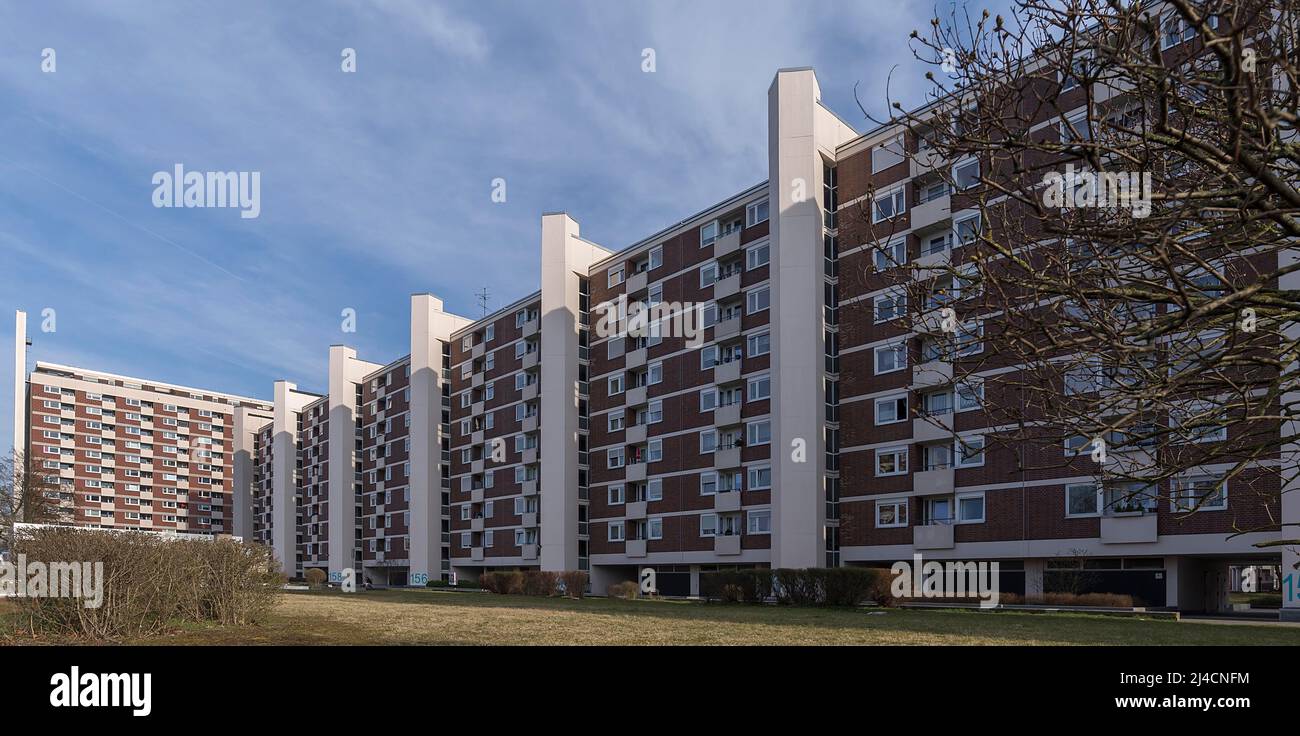 Residential complex for rental flats, Nuremberg, Middle Franconia, Bavaria, Germany Stock Photo