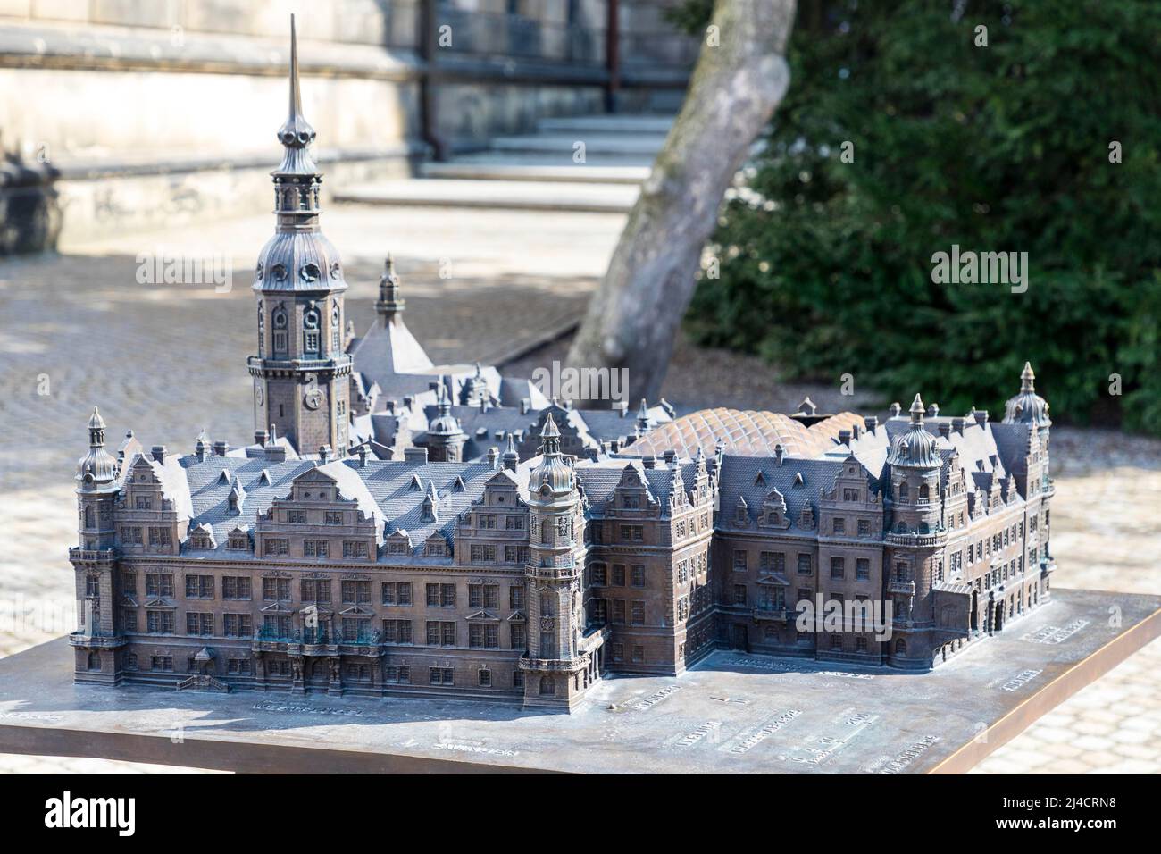 Bronze model of the castle, Dresden, Saxony, Germany Stock Photo Alamy