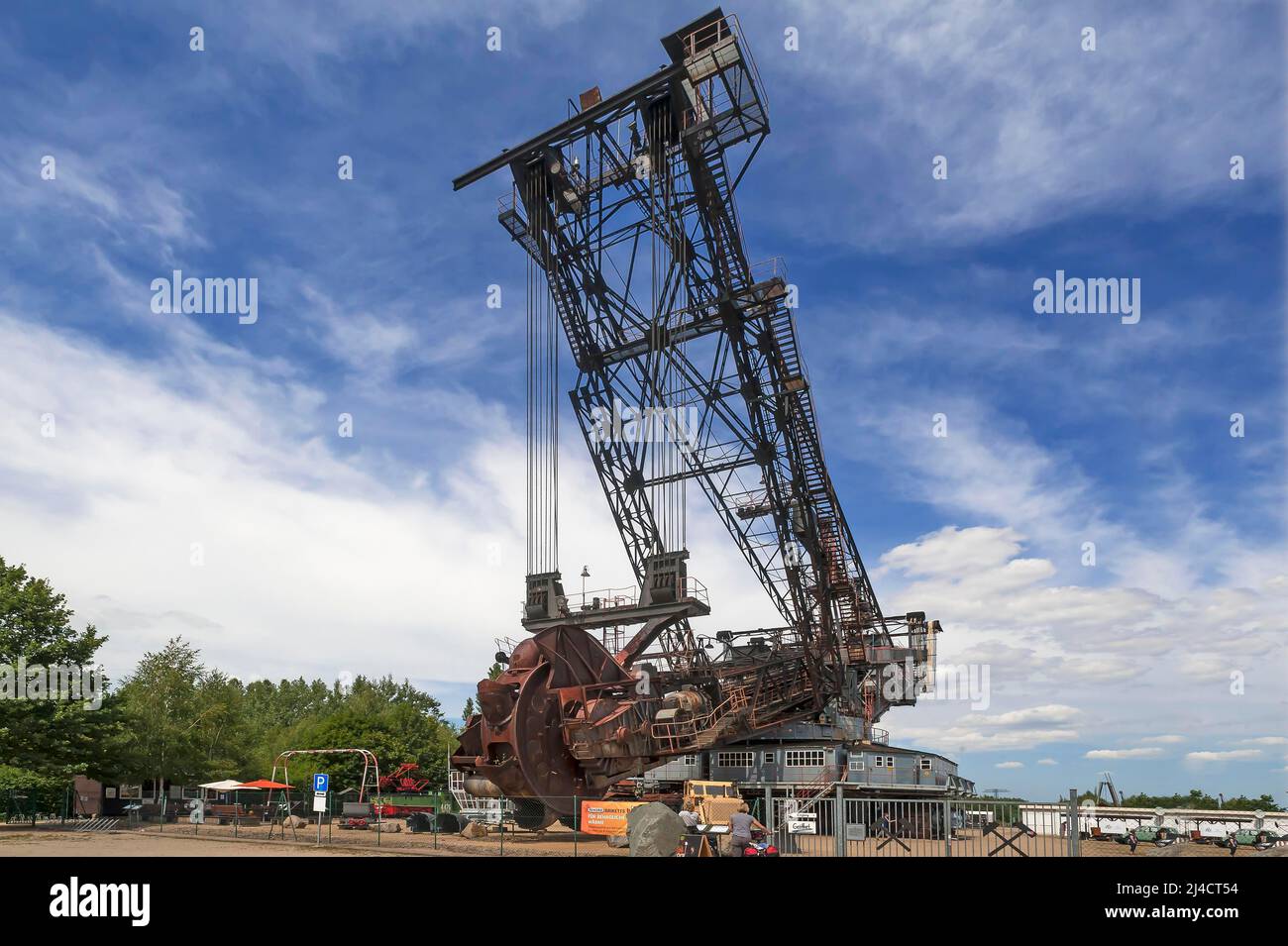 Decommissioned bucket-wheel excavator released for inspection, used for ...