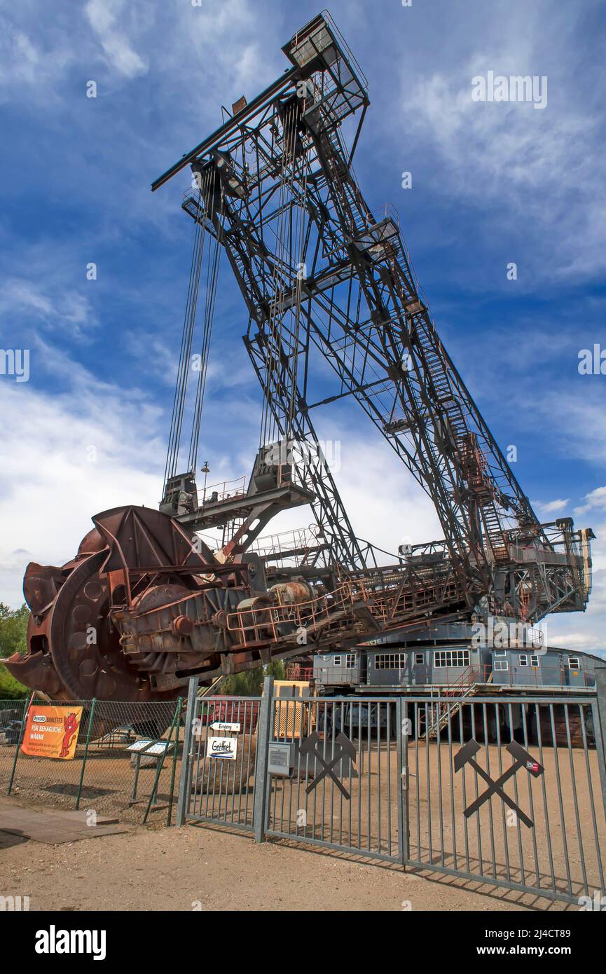 Decommissioned bucket-wheel excavator released for inspection, used for ...
