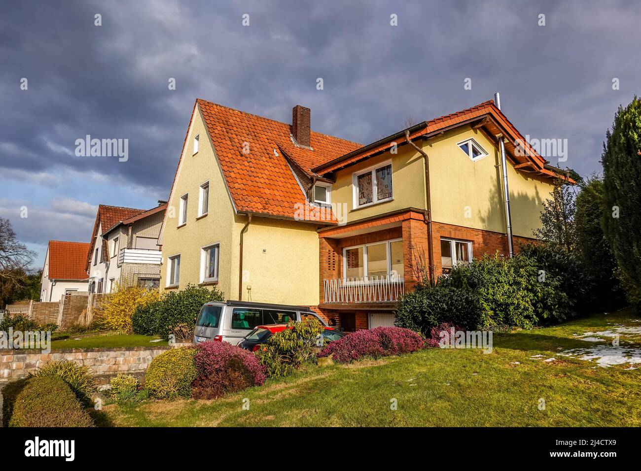 Residential house, Vlotho, North Rhine-Westphalia, Germany Stock Photo