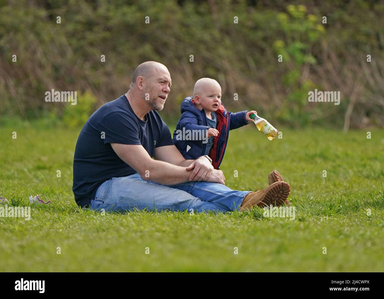 Mike Tindall with his son Lucas at the Barefoot Retreats Burnham Market ...