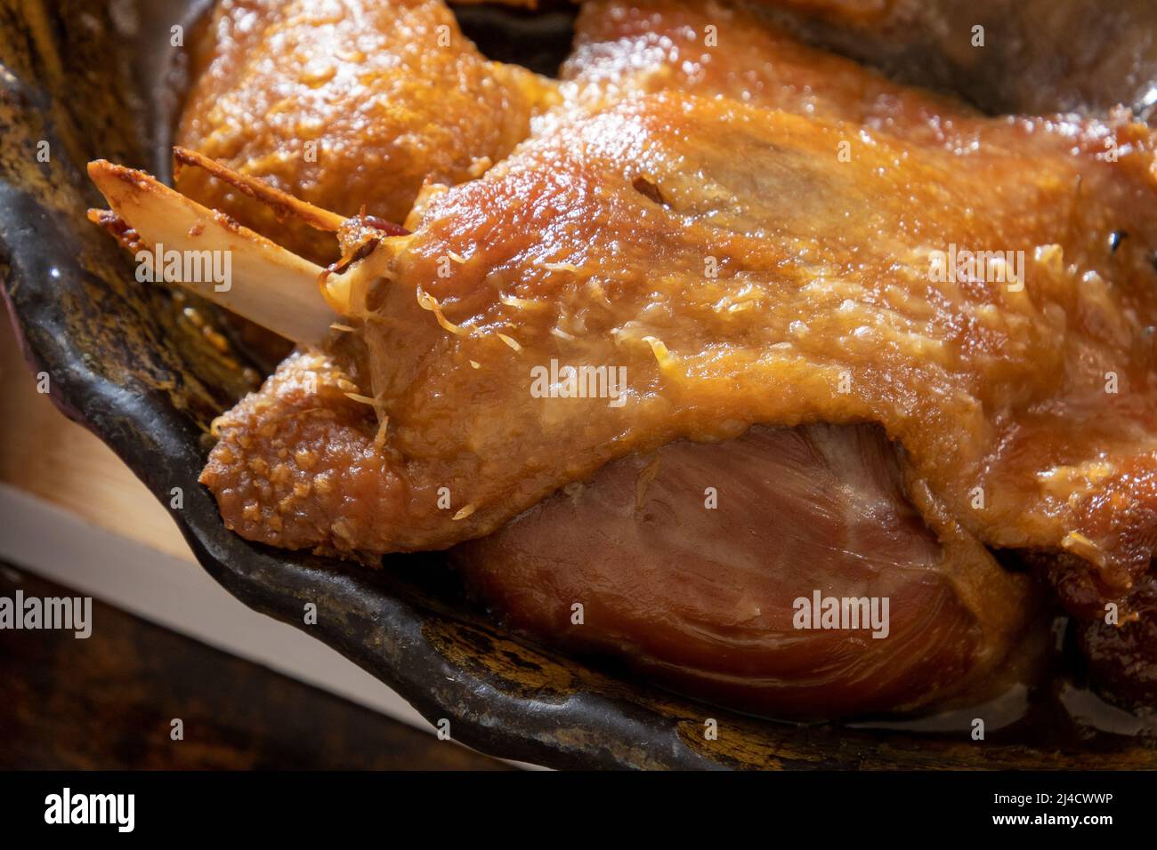 duck confit cooked in a dish Stock Photo - Alamy