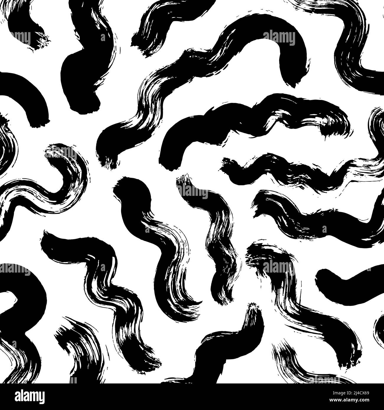 Vector seamless pattern with black ethnic elements Stock Vector Image ...