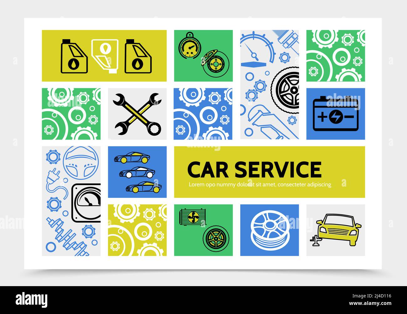 Car service infographic template with oil brake disc speedometer ...