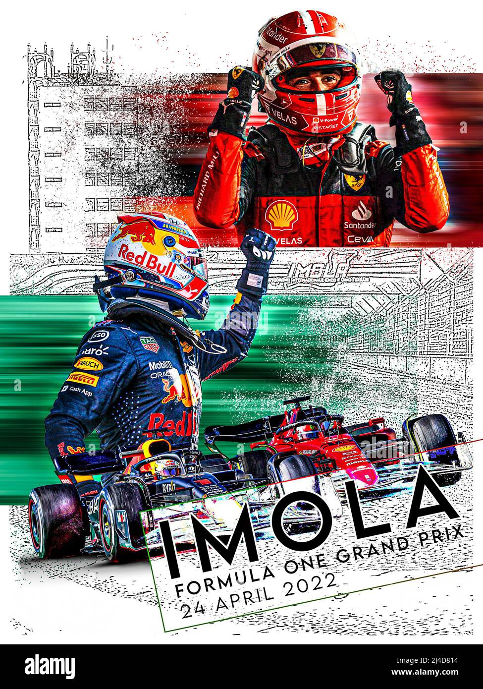 Imola F1 Grand Prix Race Weekend Poster Stock Photo Alamy