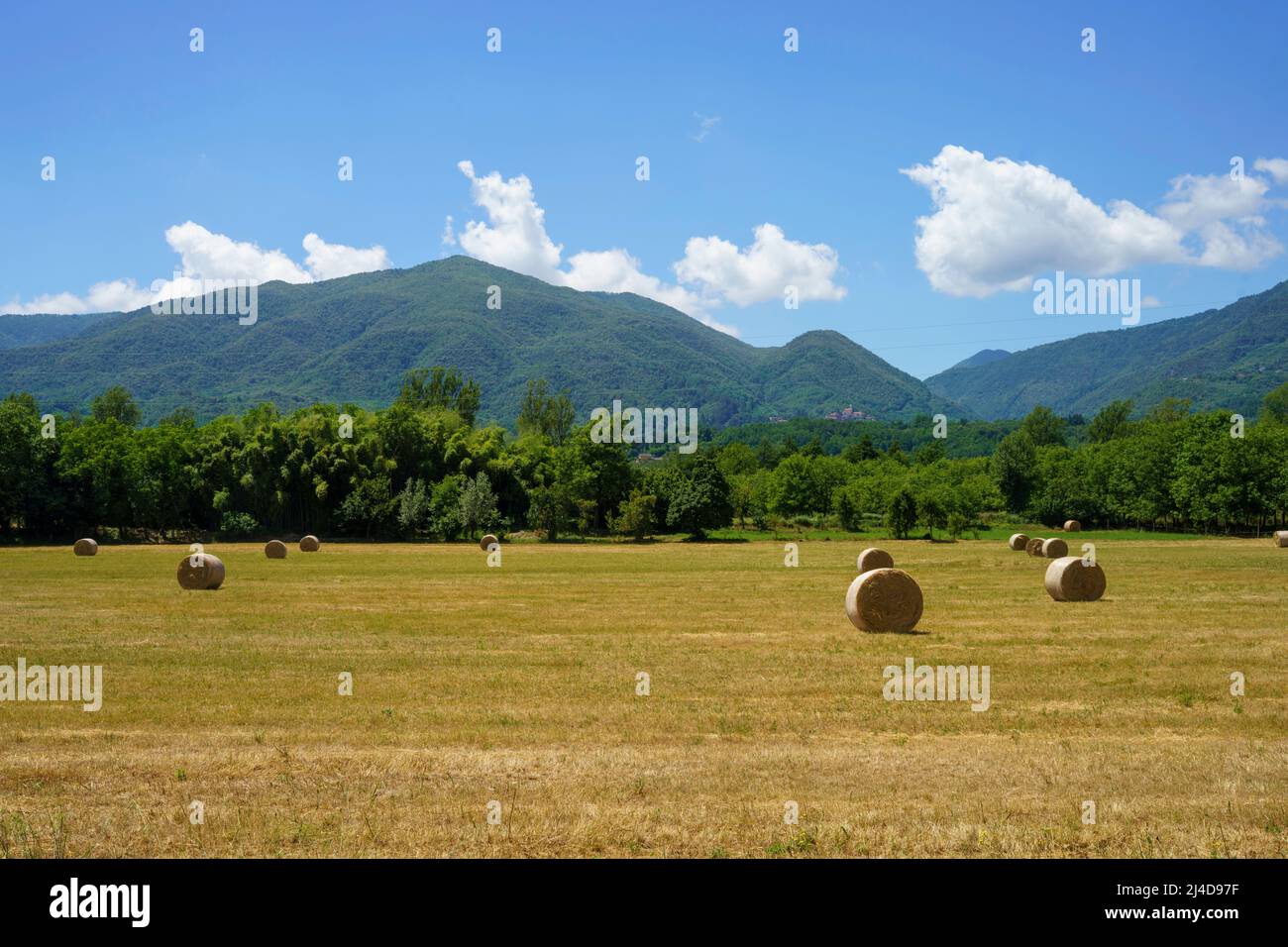 Summer landscape of Lunigiana, Massa Carrara province, Tuscany, Italy Stock Photo