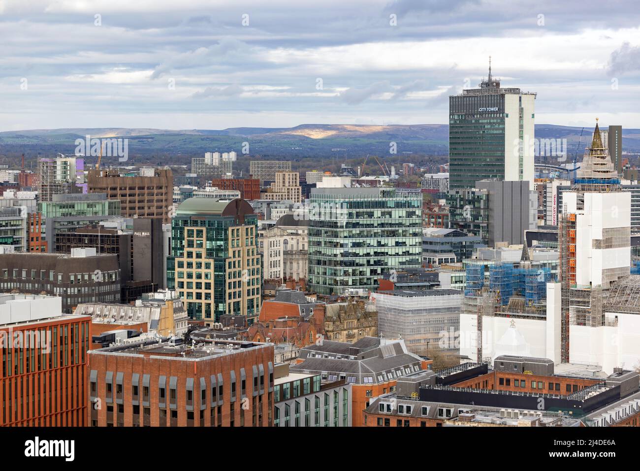 Manchester views. City Tower. Stock Photo