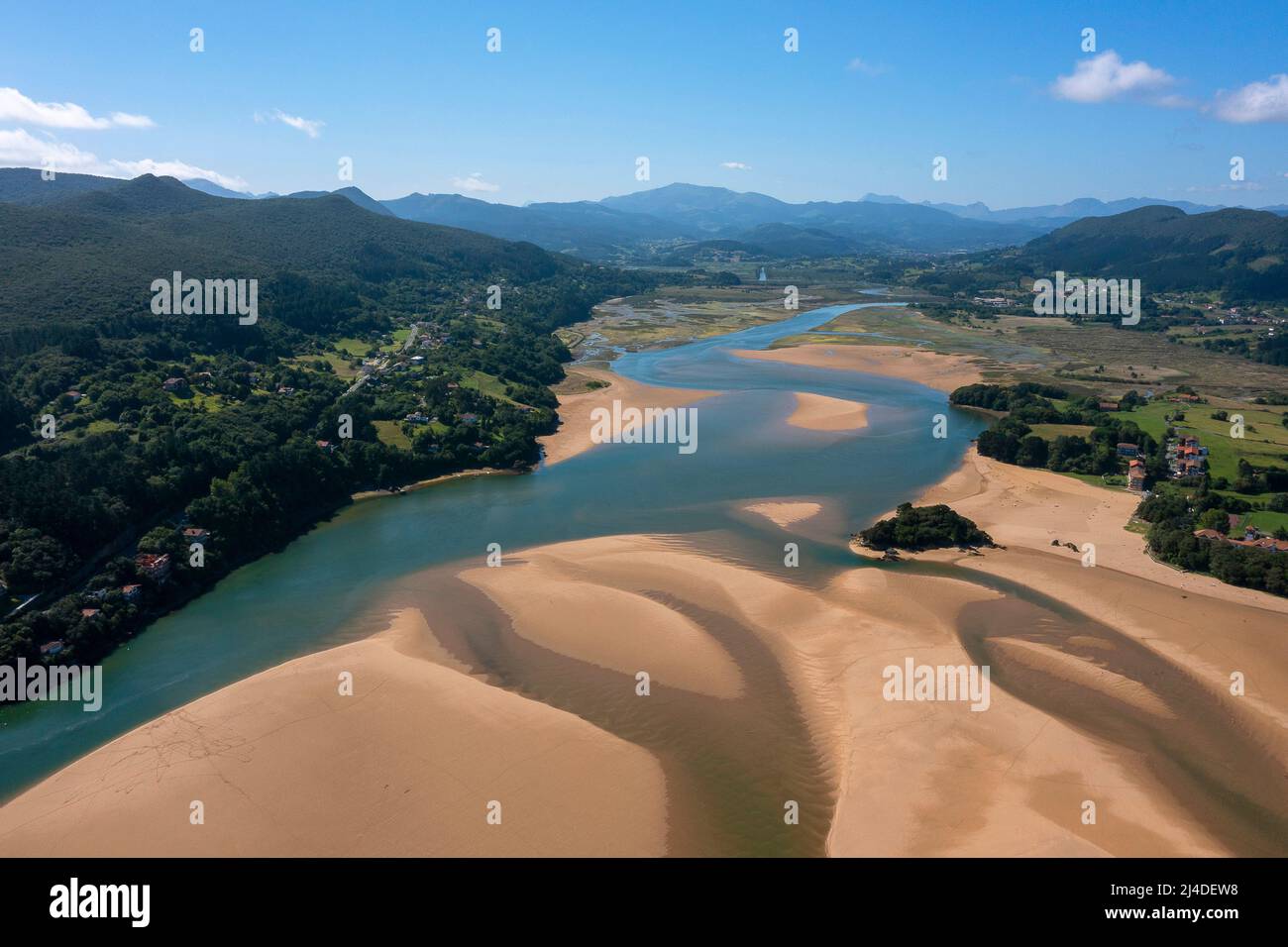 Urdaibai estuary Biosphere Reserve, estuary of the Oka River, Gernika-Lumo region, Biscay Province, Basque Country, Spain Stock Photo