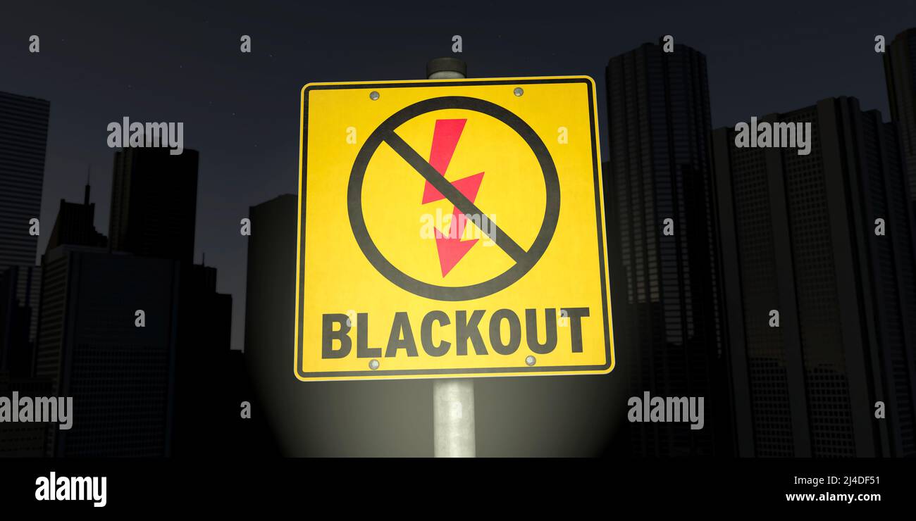 Blackout Power grid overloaded Stock Photo Alamy