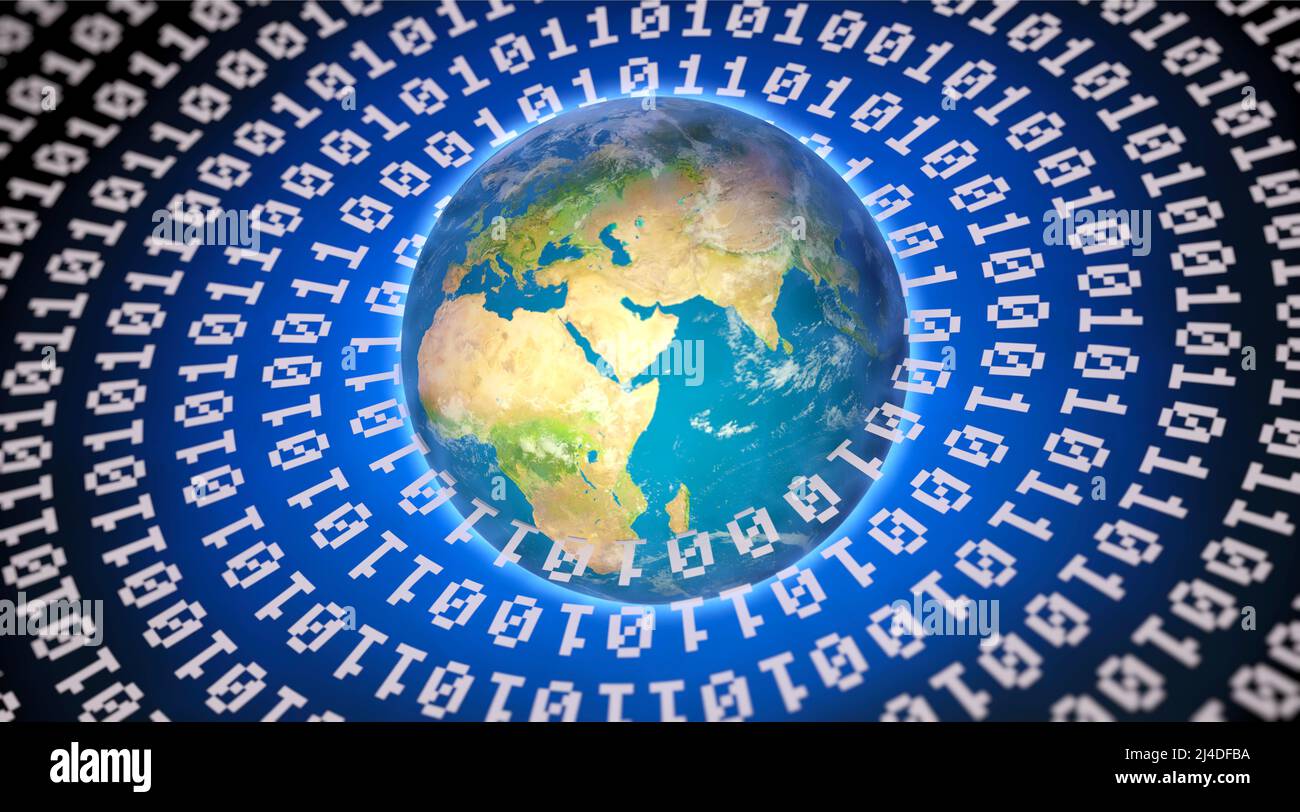 Symbolic image of digitized world Stock Photo Alamy