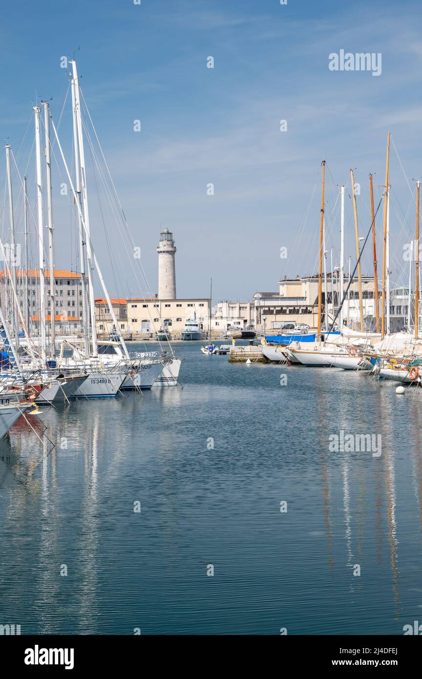 View of the Trieste Marina, Italy Stock Photo