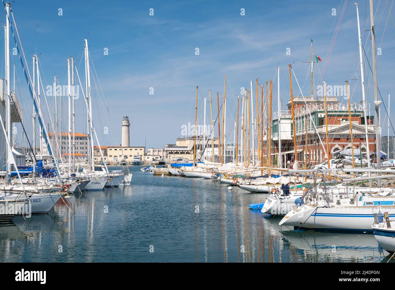 View of the Trieste Marina, Italy Stock Photo