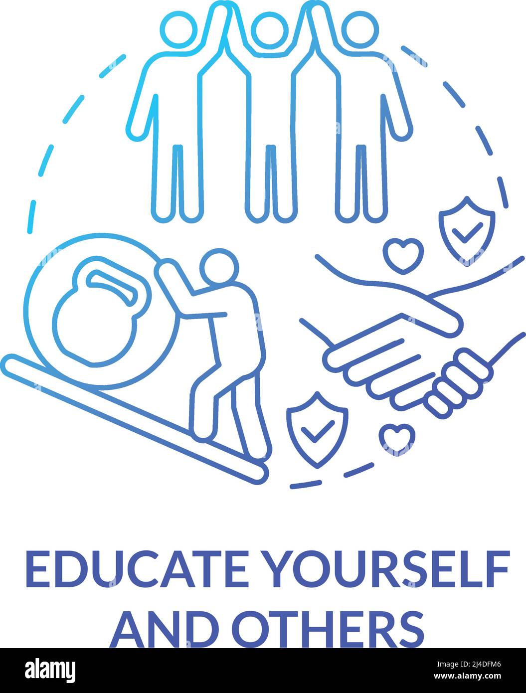 https://c8.alamy.com/comp/2J4DFM6/educate-yourself-and-others-blue-gradient-concept-icon-2J4DFM6.jpg