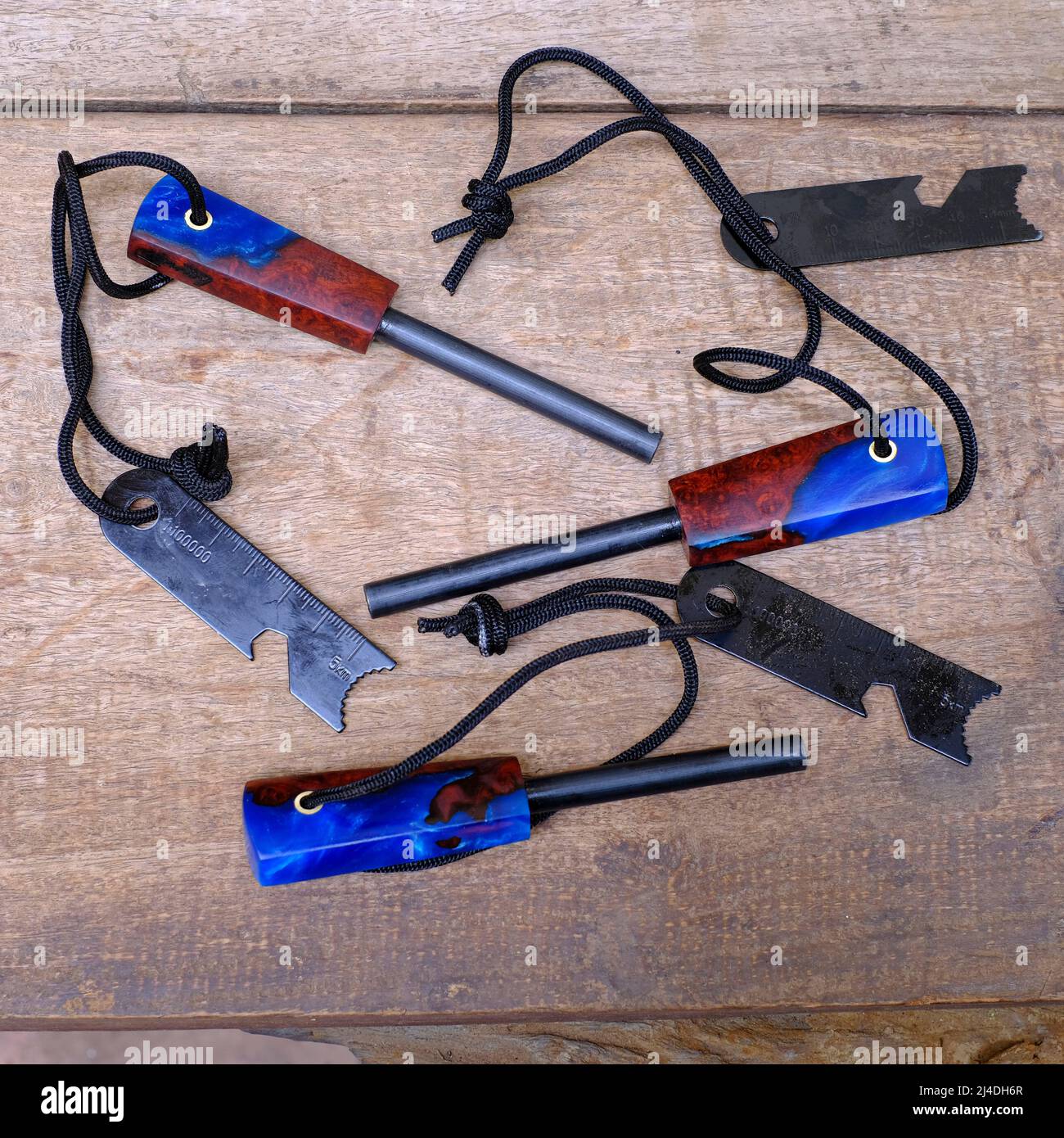 Fire Steel Magnesium Flint Starter Firesteel for Outdoor Stock Photo