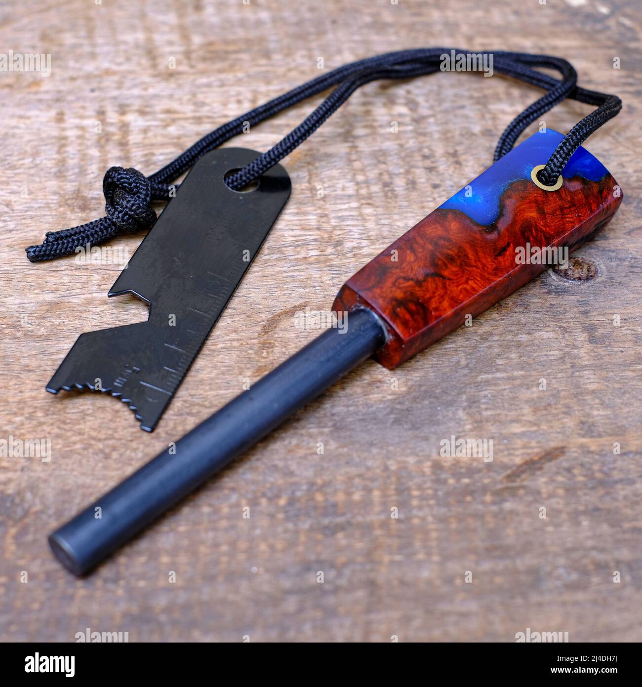 Fire Steel Magnesium Flint Starter Firesteel for Outdoor Stock Photo