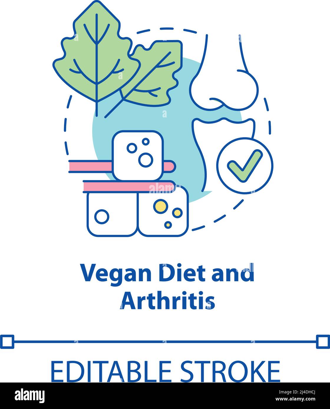 Vegan diet and arthritis concept icon Stock Vector Image & Art Alamy