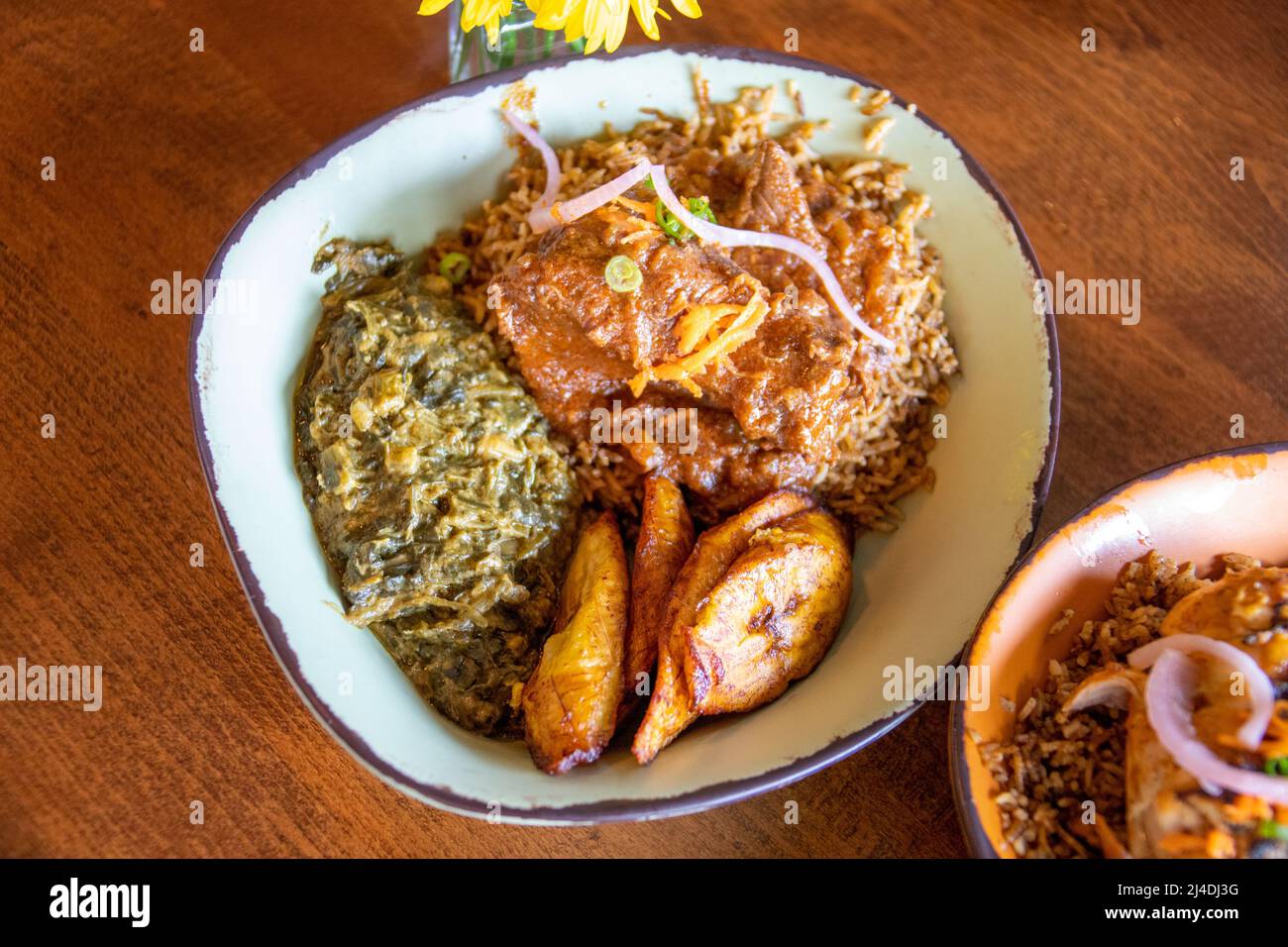 Nyumbani, tender beef, Baobab Fare restaurant, Detroit, MI, USA Stock Photo