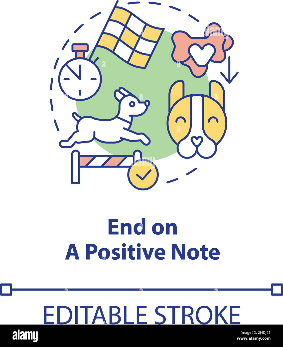 End On Positive Note Concept Icon Stock Vector Image Art Alamy