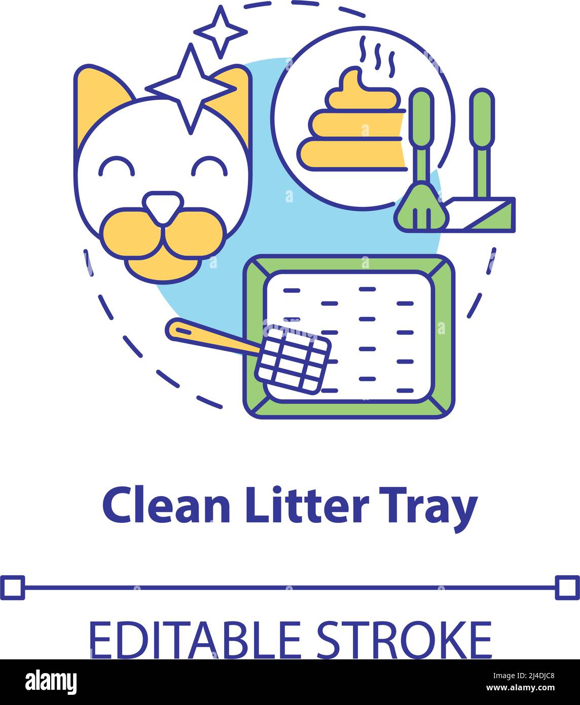 Clean litter tray concept icon Stock Vector Image & Art Alamy