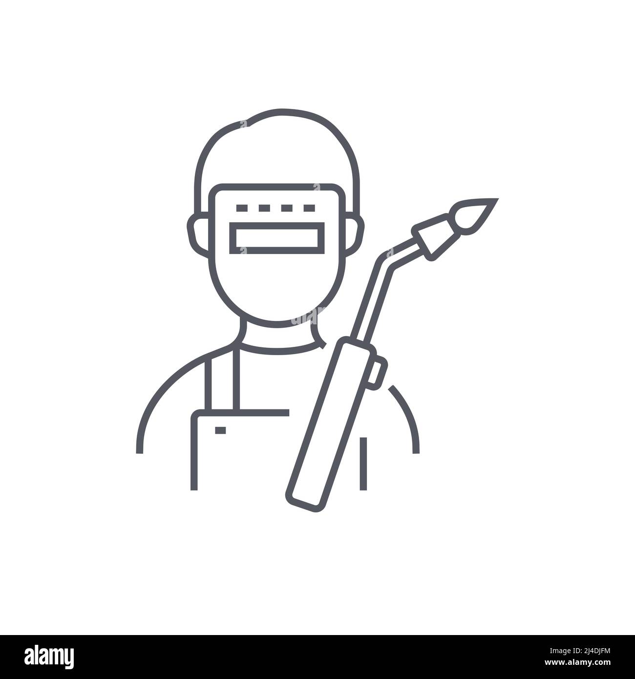 Welding profession - modern black line design style icon Stock Vector