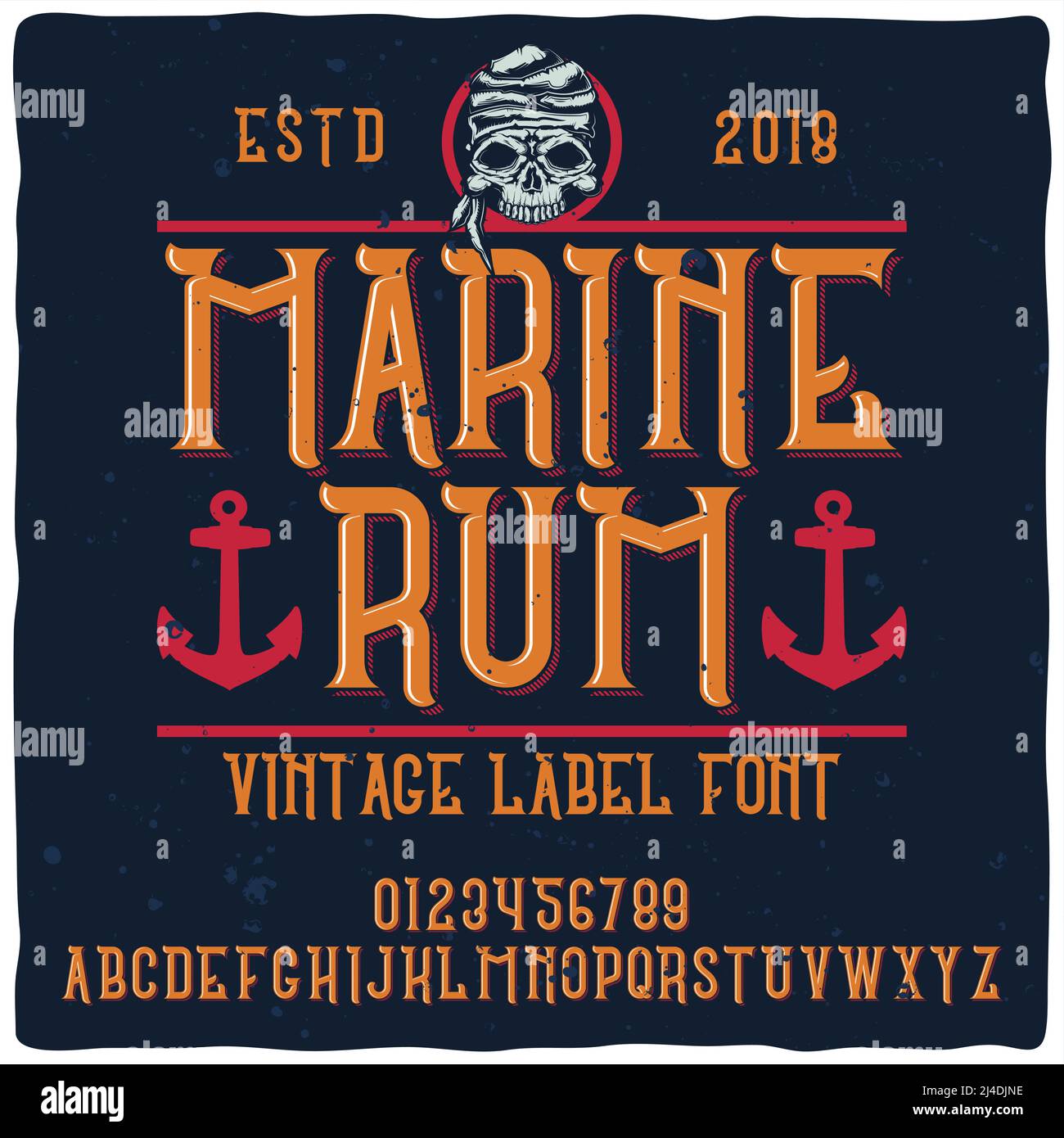 Old rum label hi-res stock photography and images - Alamy