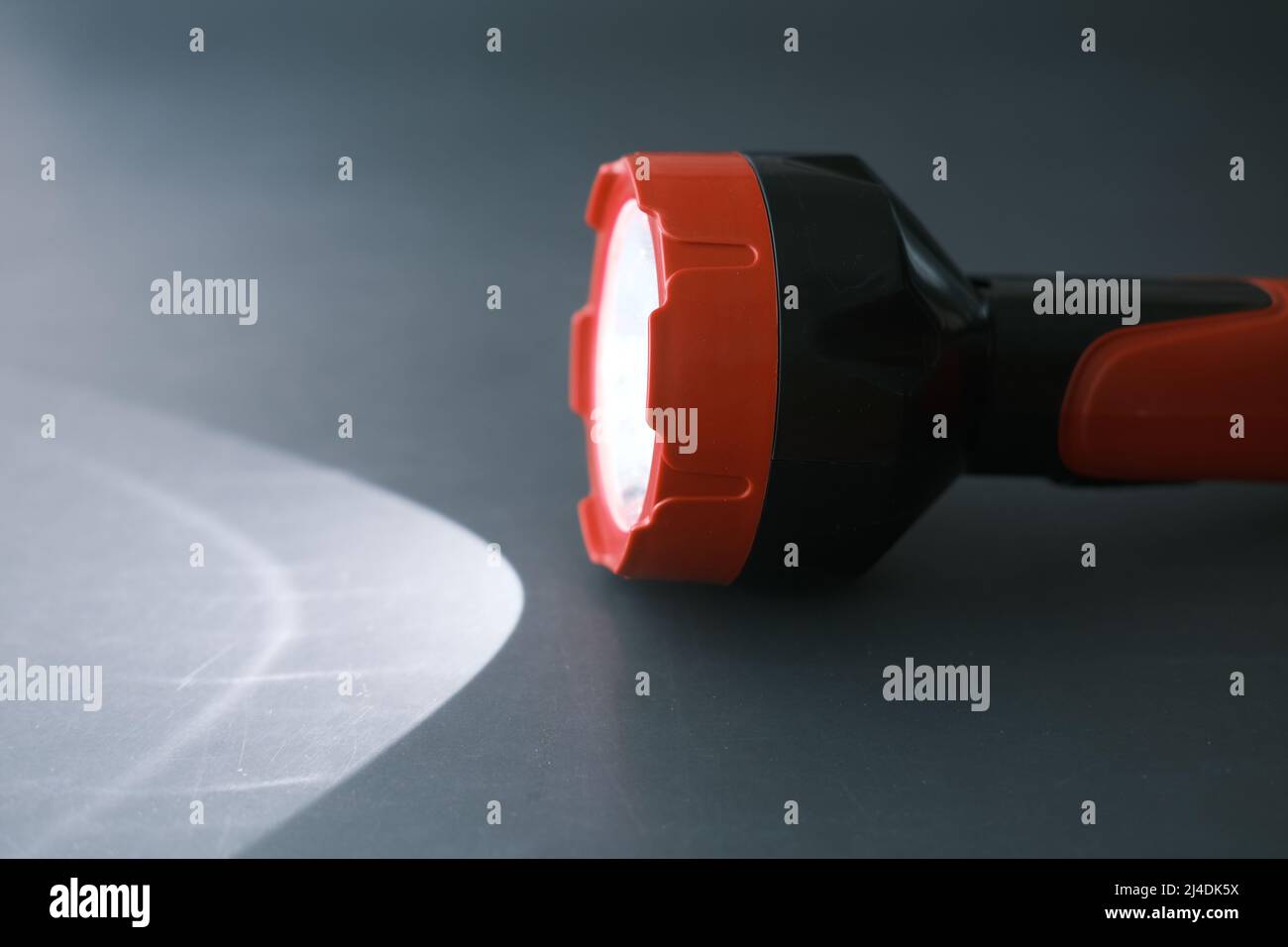 a tourch light on a black background, Stock Photo