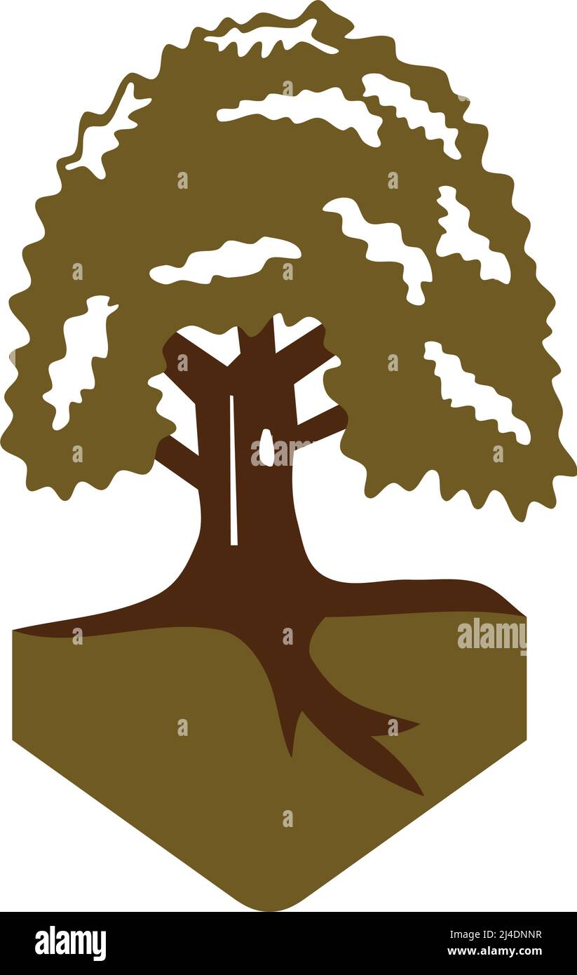 Tree Logo Icon Illustration Brand Identity Stock Vector Image & Art - Alamy