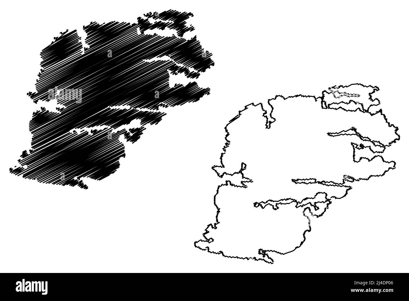 Storlandet island (Republic of Finland) map vector illustration, scribble sketch Storlandet map Stock Vector