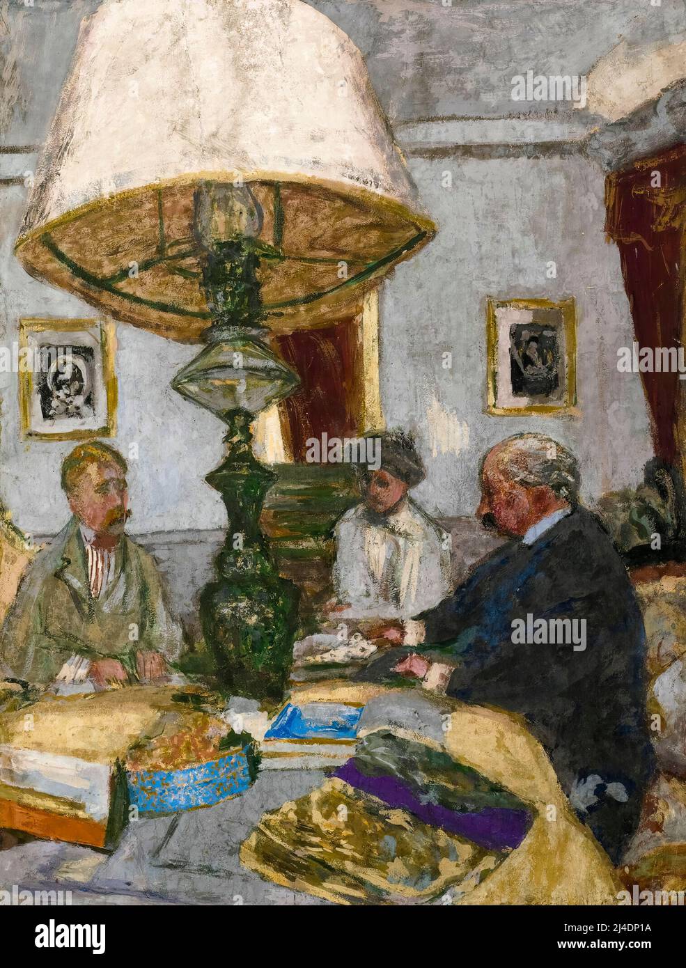 Édouard Vuillard, Under the Great Lamp at SaintJacut, painting in