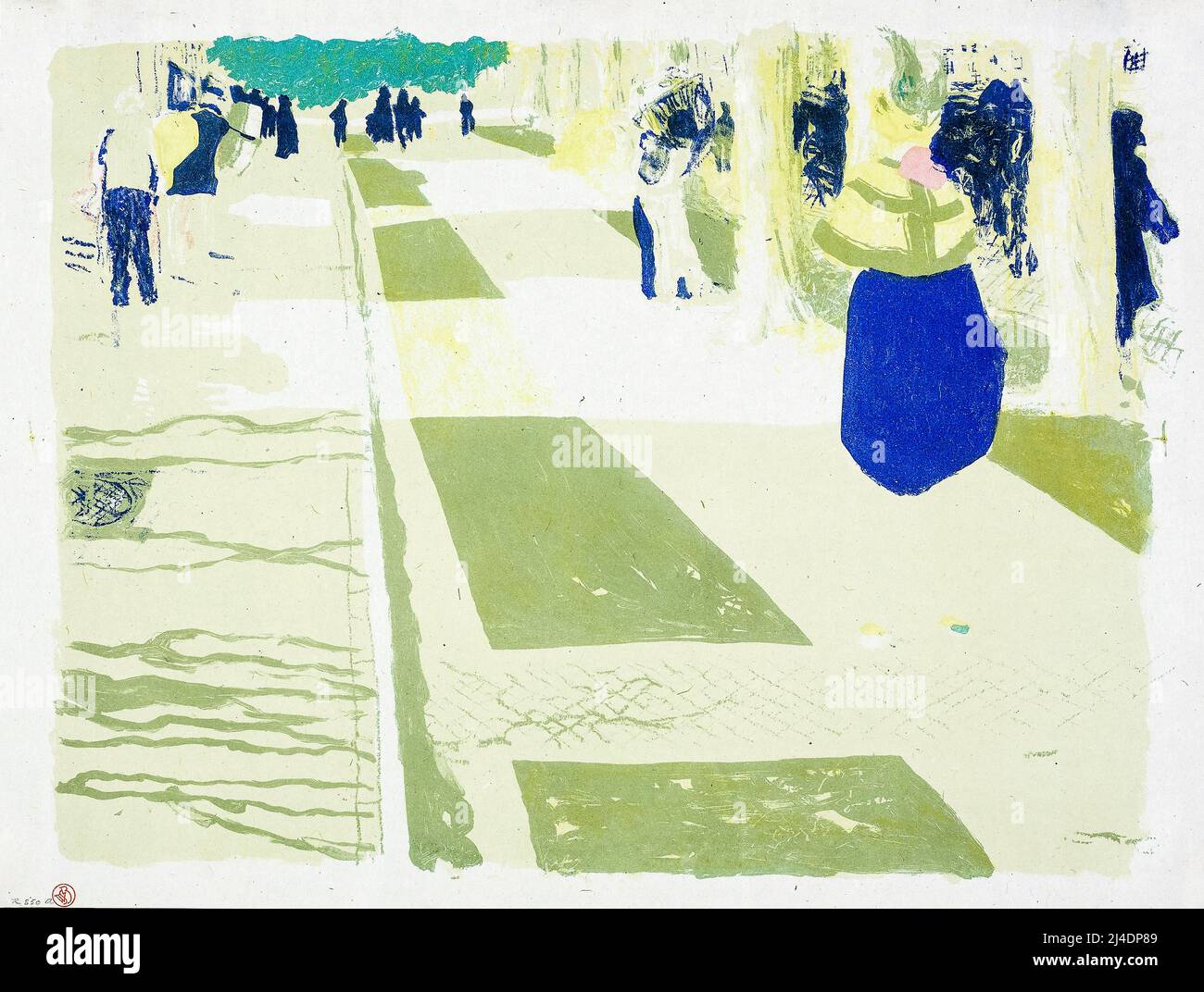 Édouard Vuillard, The Avenue (from Landscapes and Interiors), lithographic print, 1899 Stock Photo