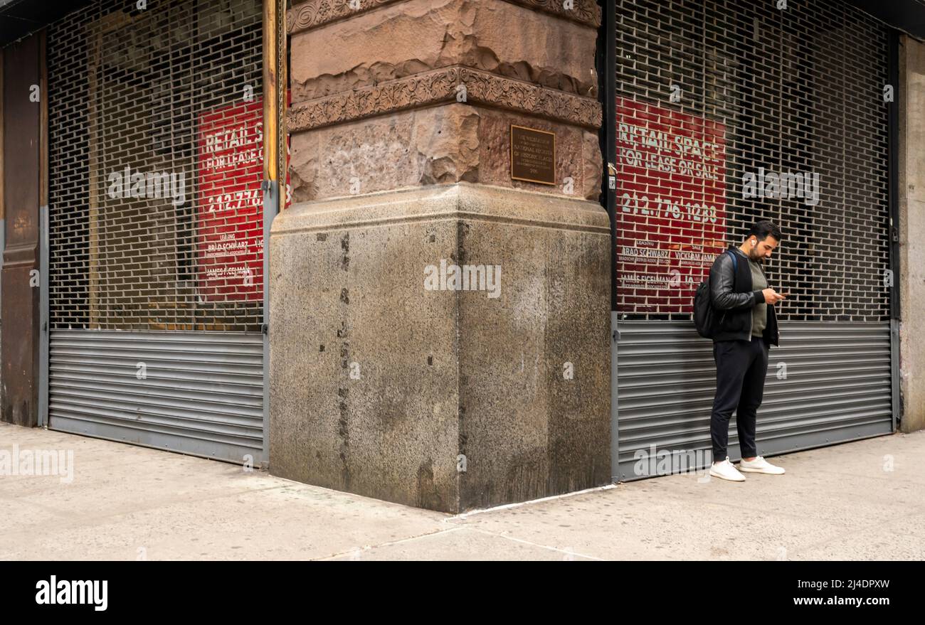 Vacant real estate in Midtown Manhattan in New York on Wednesday, March