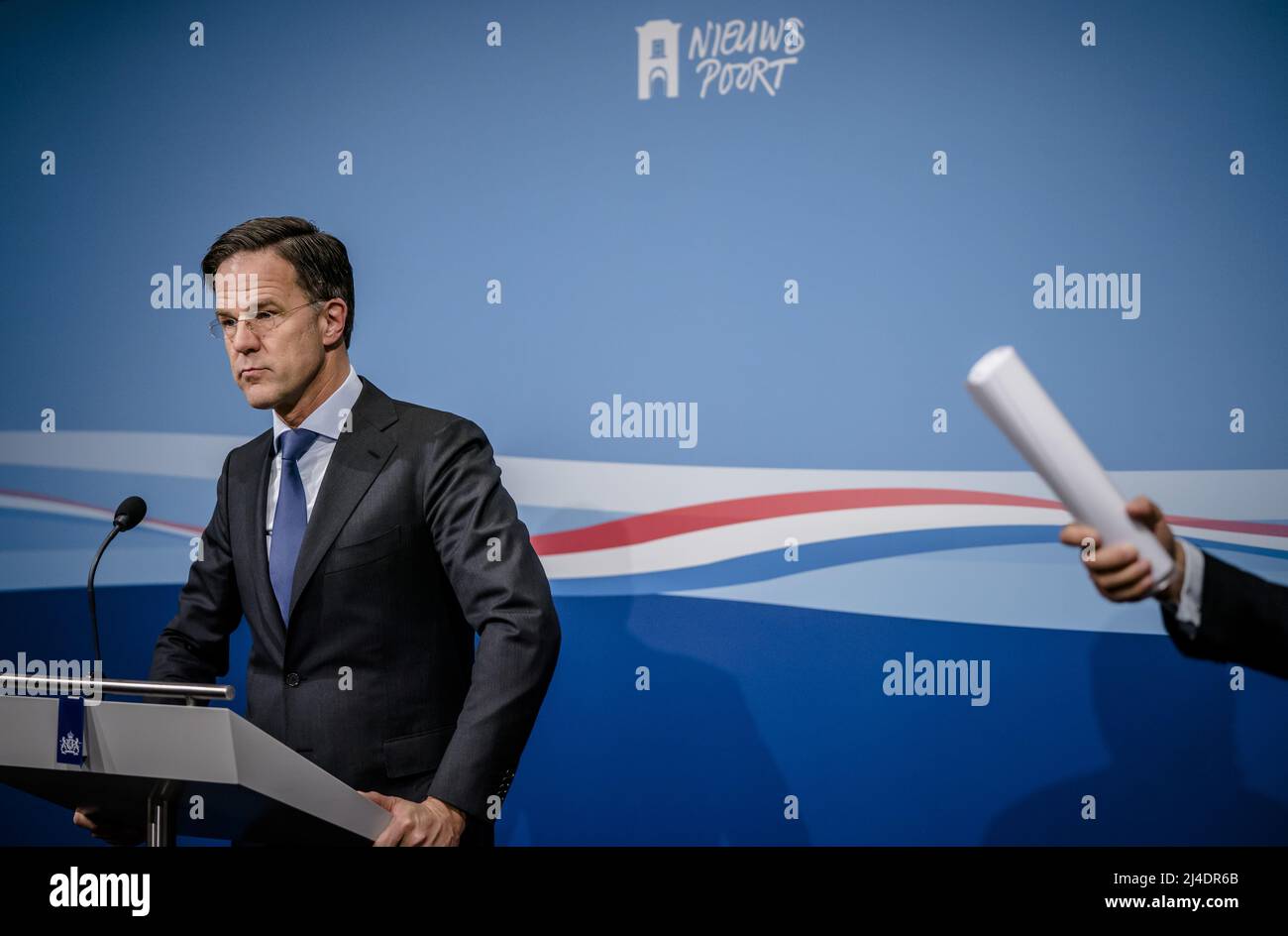 2022-04-14 15:34:18 THE HAGUE - Prime Minister Mark Rutte during the ...