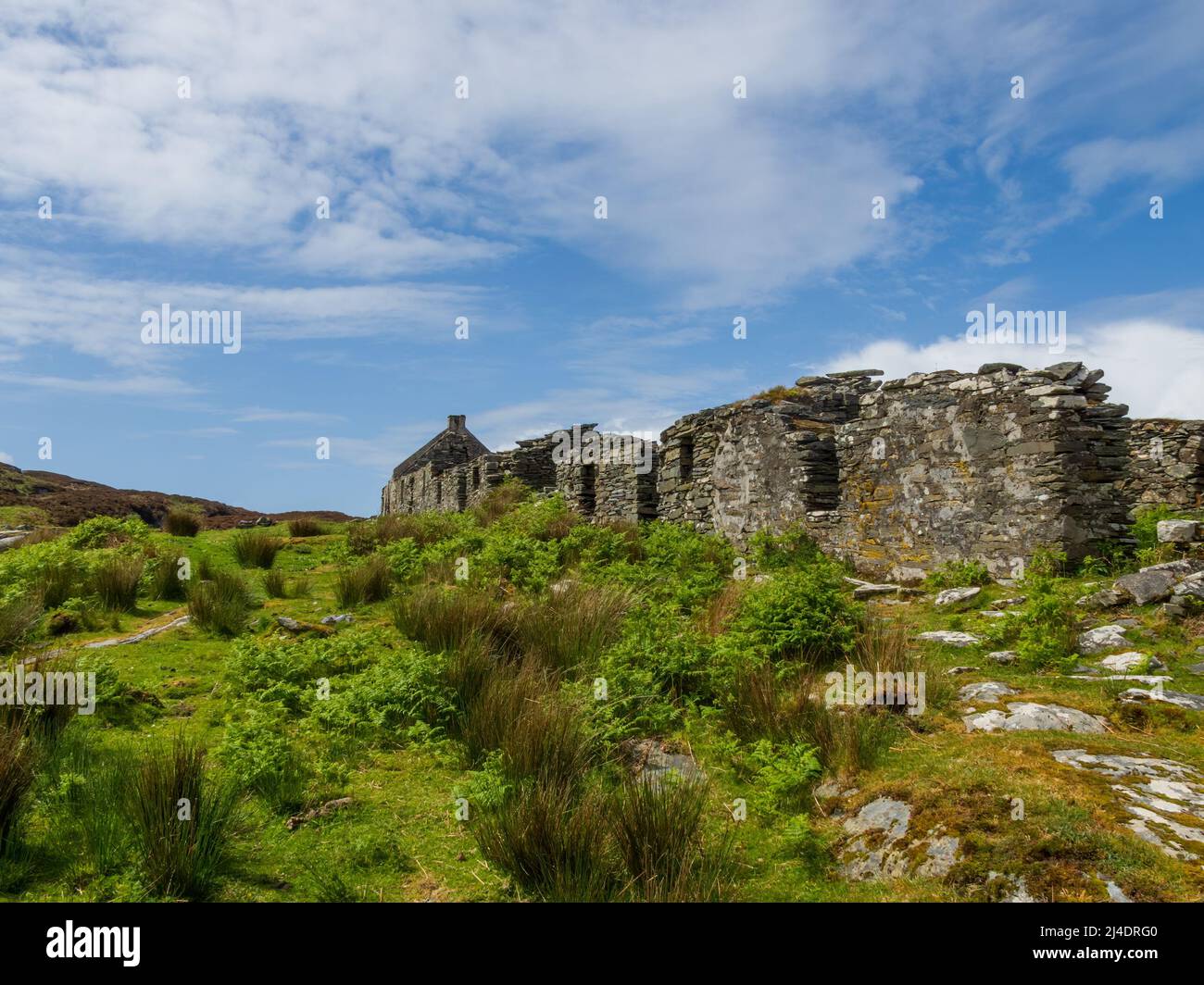 The Ruins of Riasg Buidhe and abandoned fishing village on the Inner ...