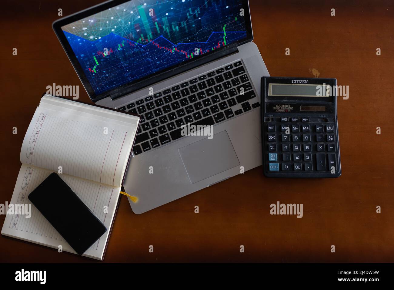 Accounting report spreadsheet. Business women using computer prepare ...