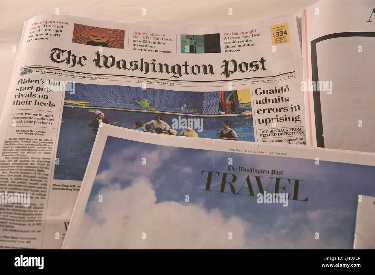 Anslået Ikke nok Arbejdsgiver WASHINGTON D C/District of Columbia/USA./ 05.May. 2019/ The washington post  sunday print edition in usa capital. (Photo..Francis Dean / Deanpictures  Stock Photo - Alamy
